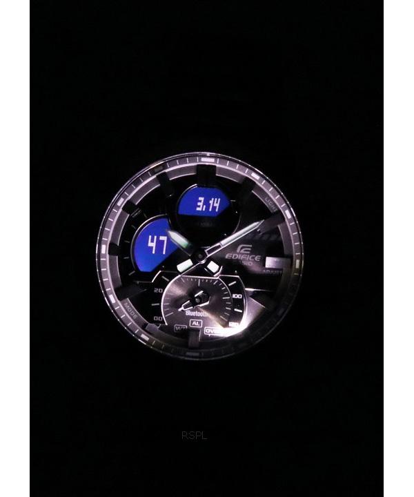 Casio Edifice Smartphone Link Model Bluetooth Analog Digital Cadran gri Quartz ECB-30DC-1B 100M Ceas barbatesc