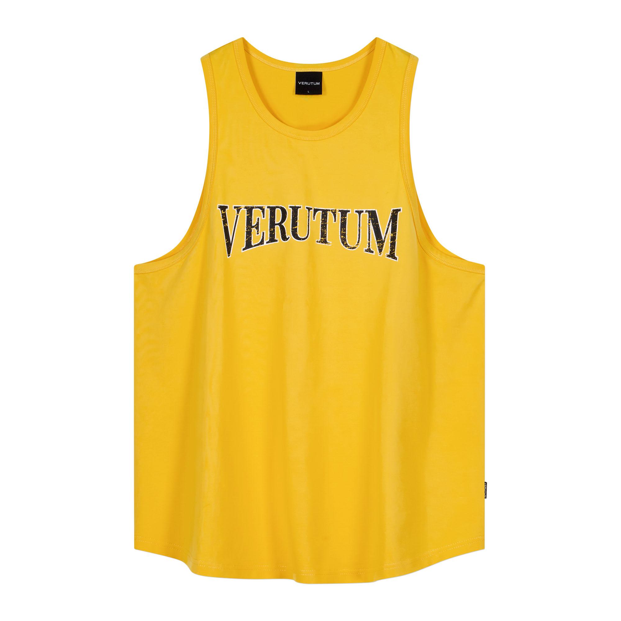 Verutum Serif Arch Logo Sleeveless Yellow L