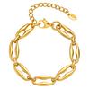 Stainless Steel Full Light Lip Chain Bracelet 18K Gold, Fashion Ladies Jewelry Br-2640