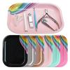 Rechteckige Nail Art Mischpalette Edelstahl Display Board Praktische Nail Art Platte für den professionellen Gebrauch