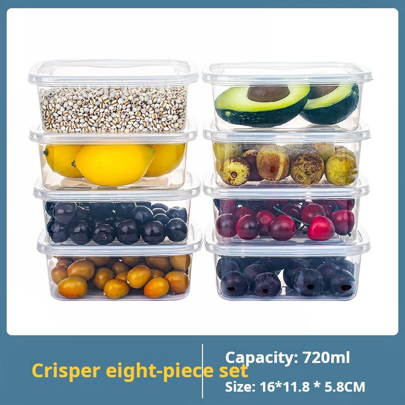 

Anmai 8 шт. Холодильники Ящики для хранения продуктов Контейнеры Набор с крышками Зерновые Фрукты PP Герметичные Хрустящие Микроволновая печь Кухня Организация прозрачный