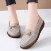 Women Moccasins Penny Loafers Casual White Nurse Footwear Summer Hole Driving Walking Shoes Plus Size