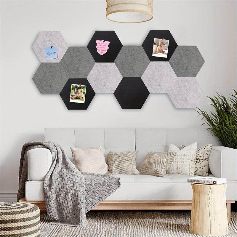 DIY Hexagon Felt Board Wall Sticker Removable Self Adhesive Wall Decorative Home Message Background Board Kids Room Decor