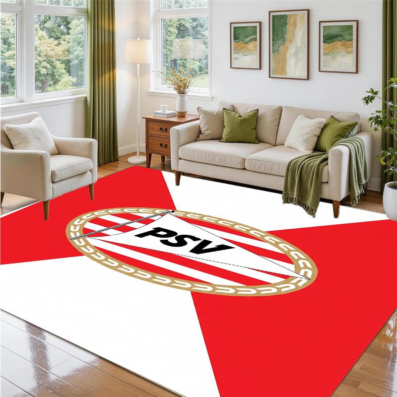 PSV Eindhoven FC Design Crystal Velvet Rug Soft Decorative Mat for Bedroom Entrance