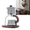 Glass Tea Pot Set with Lid and Stand Magnetic Water Separation Filter Kungfu Tea Maker for Home