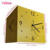Modern Nordic Corner Wall Clock Silent Non-Ticking Quartz Movement Square Simple Double Sided Wall Clock Large Digital Display