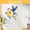 Art Floral Iron Bird Pattern Wall Decoration Round Panel Living Room Ornaments