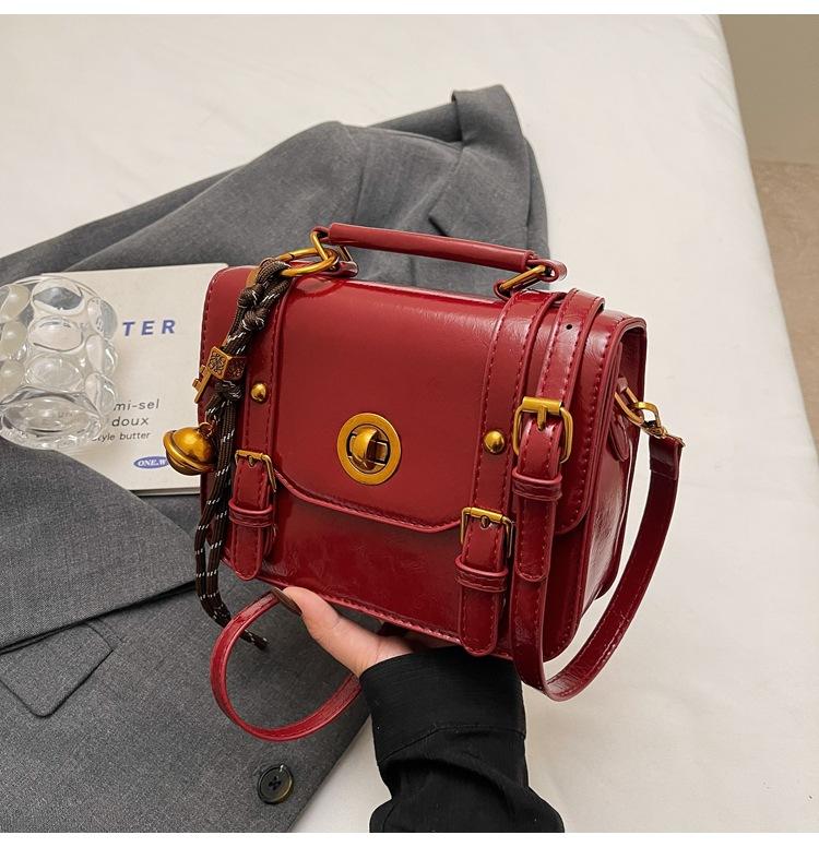 Niche High-end Design Handbag Bag Women's Versatile Trend Small Square Bag Retro Shoulder Messenger Bag