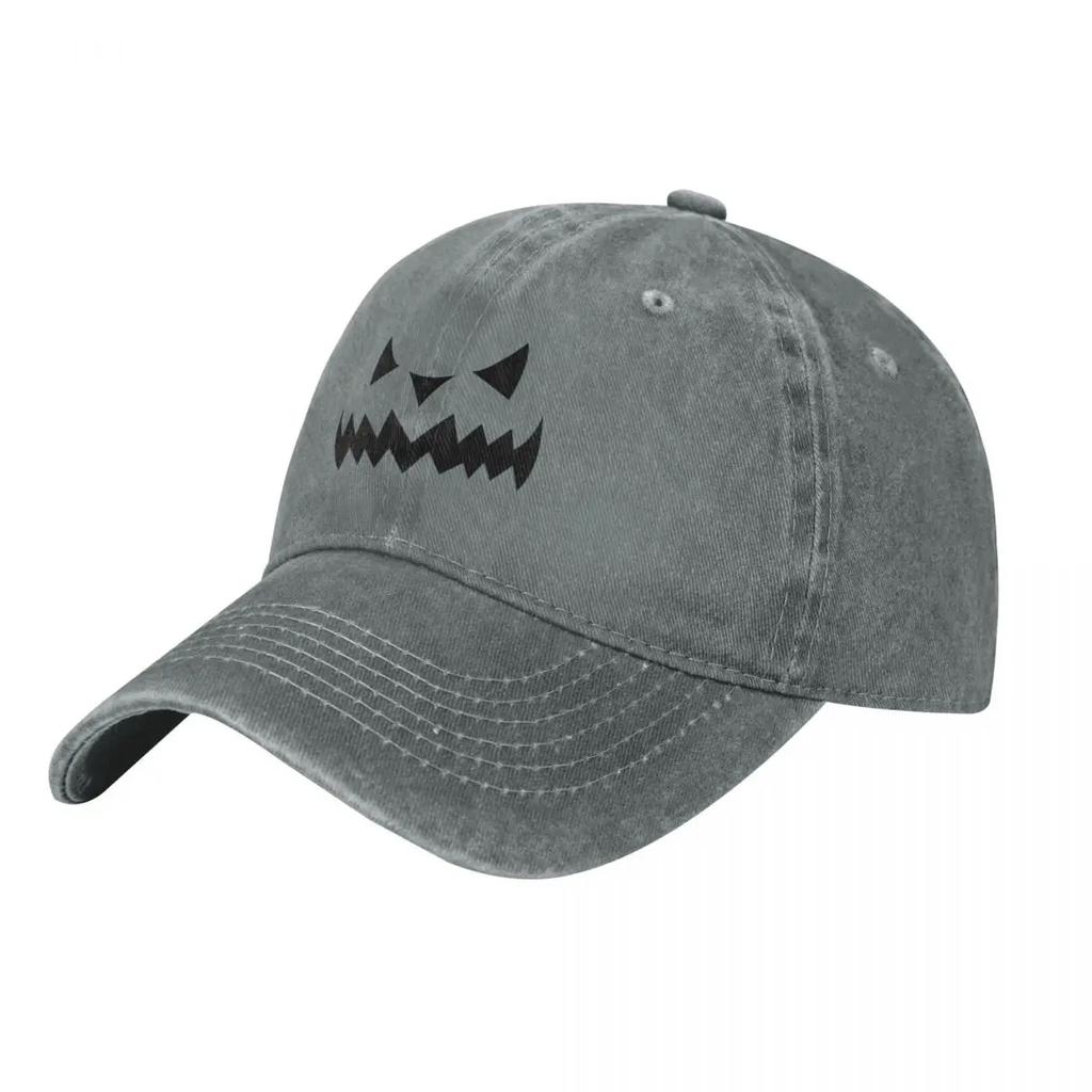 Curved Funny Halloween Face Baseball Cap fashionable Snap Back Hat Luxury Cap custom Hat Golf Women Unisexs