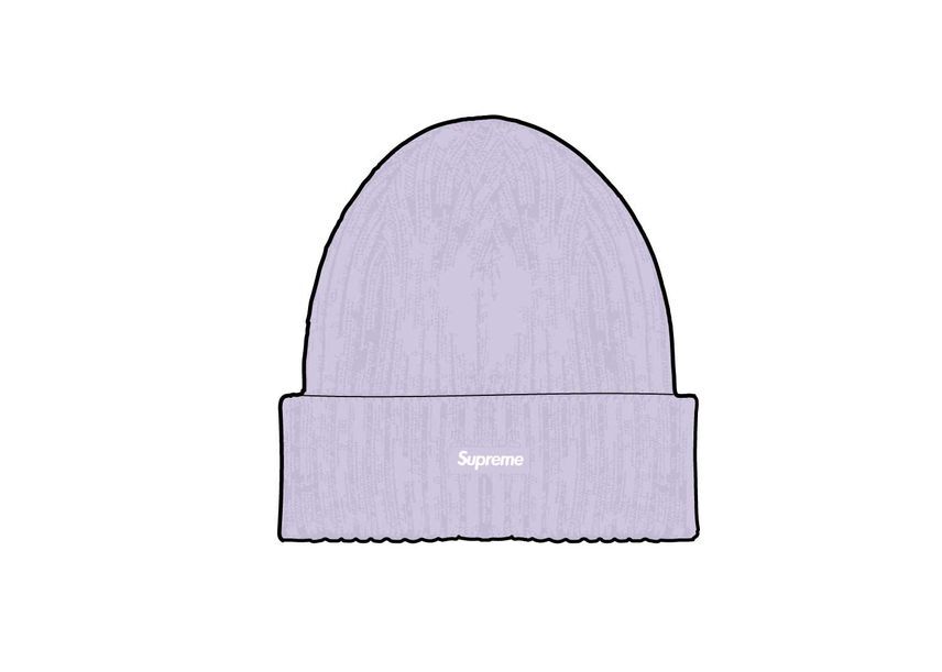 Supreme Overdyed Beanie Lavender (24SS) One-Size