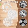 16 Pieces Lace Doilies for Tables, 6 Inch Rustic Crochet Lace Coasters Table Decors Doilies Round Placemats for Kitchen Dining Room Wedding Vase