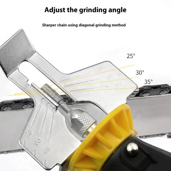 Zubehör für Kettensägenschärfer, verstellbar, einfach zu verwendendes Kettensägen-Schärf-Aufsatz-Set, Heim- und Gartengeräte