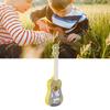Kids Guitar Toy Plastic Cartoon Pattern Educational 4 String Playable Ukulele Toy for Boys Girls Big Eye Dragon Pattern