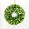 Green Leaf Wreath Decorative Door Wreath Artificial Spring Wreath Home Decoration 40x40x10cm