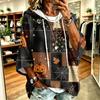 Women's Halloween Print Hoodie Loose Fit Casual Pullover