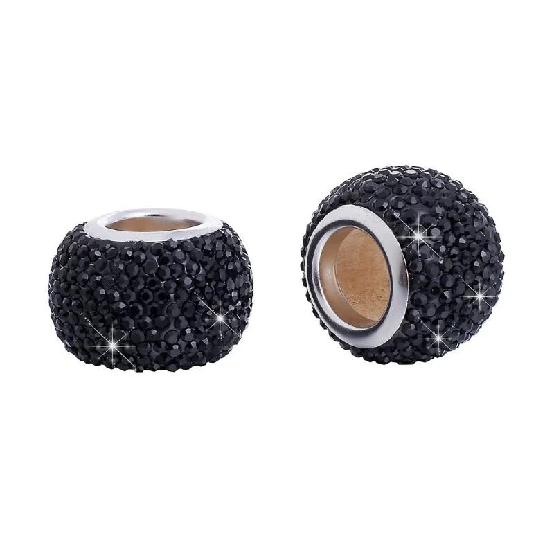 Universal Crystal Rhinestone Car Seat Headrest Ring Collars Decor Charms Diamond Bling Car Interior Accessories For Women Girls