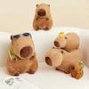 Capybara Plüschtier, 25 cm Capybara trägt Schildkröte Realistisches Weiches Capybara Spielzeug Stofftiere, Capybara Stofftier, Capybara Weiche Puppe Capybara Plus