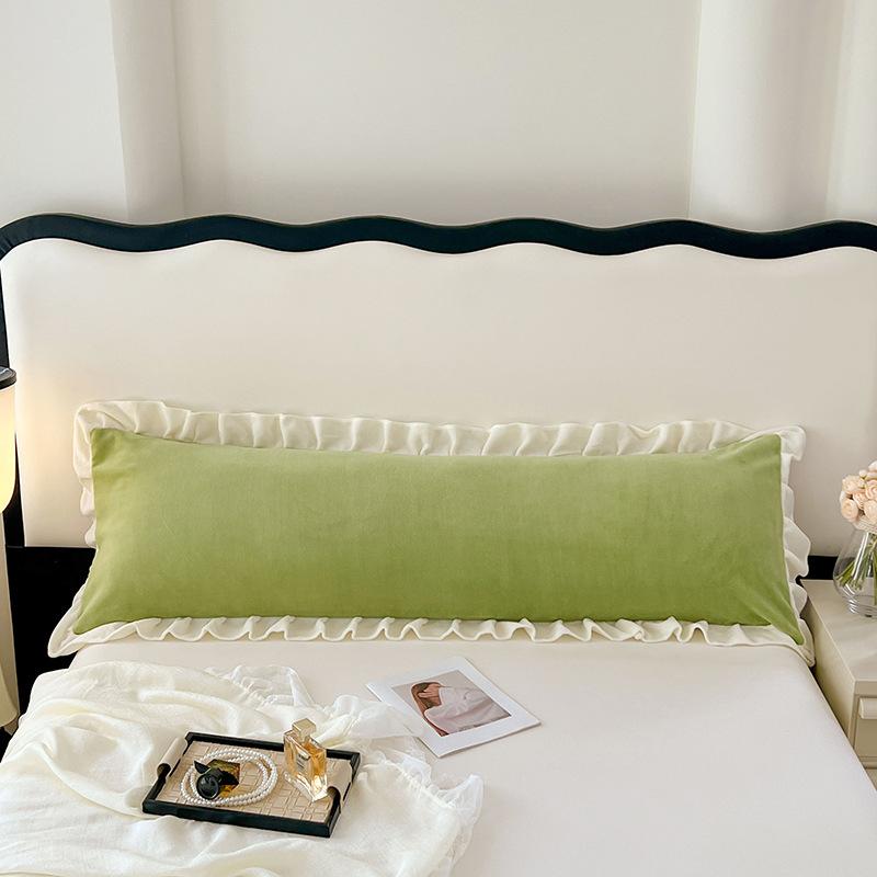 1pcs Rectangular Ruffled Double Pillow Cover Double Layer Flannel Large Pillowcase Four Season Universal Home Textile Bedding Pillowcase No Core