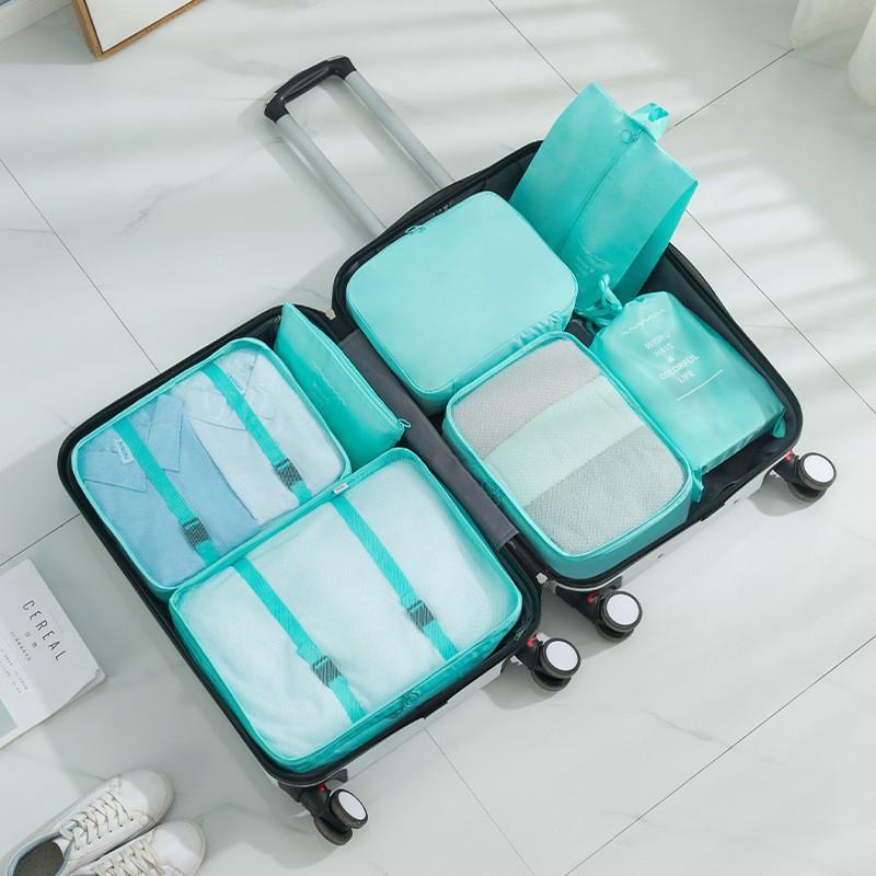 8-6 Pcs Travel Storage Bag Set, Clothing Organizer Packing Bags Suitcase Luggage Organizer Pouches