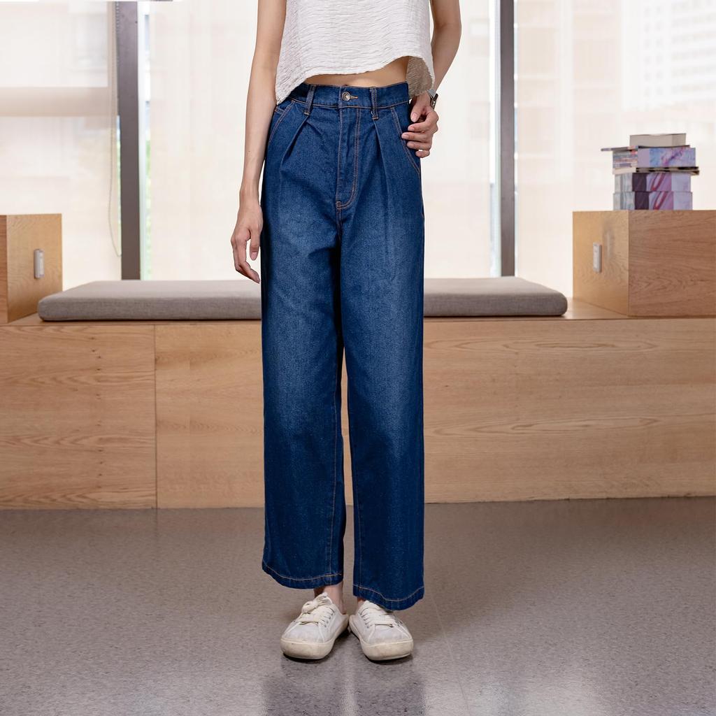 Denim Long Loose Perfect for Everyday and [iito.seasons] Women's Wide-Leg Jeans, Straight-Sleeve Pants, Length, Fit, Casual, Stylish, Commuting, Wear,