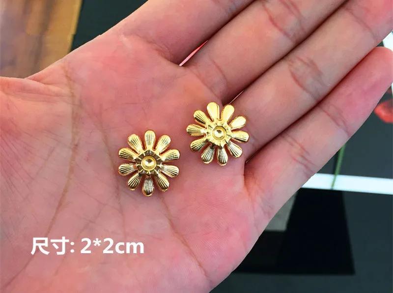 (BT329 20mm)10pcs Mix 8colors Vintage Alloy Rhinestone Buttons Flatback Flower Headband Bowknot Accessory Craft