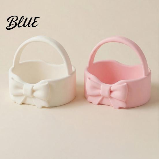 Makeup And Sundries Holder 3D Printed Bow Storage Basket Portable Rounded Design Lipstick