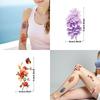 9 pièces Tatouages Temporaires Floraux Jetables Autocollants Tatouage Fleur Temporaire Femmes Fille Art Corporel Cosplay Fête Tatouage Coloré