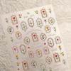 5D Gold Stamping Butterfly Vintage Border Nail Art Stickers Hearts Stars Moon Shiny Metal Elegant Self Adhesive Manicure Decal