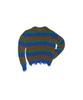 ADSB ANDERSSON BELL Unisex Daisy Striped Boat Neck Sweater Atb1239U(Blue/Green)
