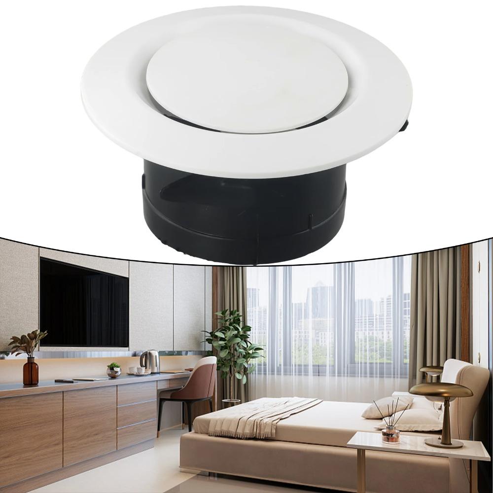 White Round Air Vent Extract Valve Adjustable Ducting Ventilation Cover  Home