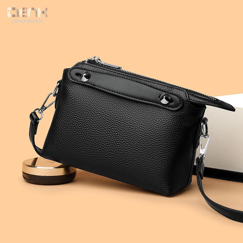 Real cowhide women's bag fashionable and casual large-capacity handbag first-layer cowhide shoulder messenger bag