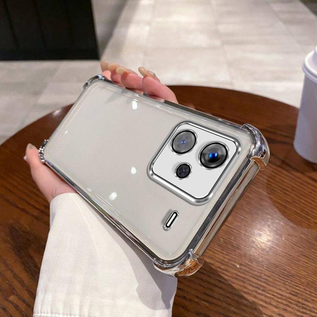 Case for Xiaomi Redmi Note 13 Pro+ 5G Electroplated Color Border Clear Phone Casing Cover