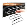 2Pcs Chrome Car Exhaust Tail Pipes Decoration Frame Throat Pipe Modified Cover Trim for - A6 C7 2016-2018
