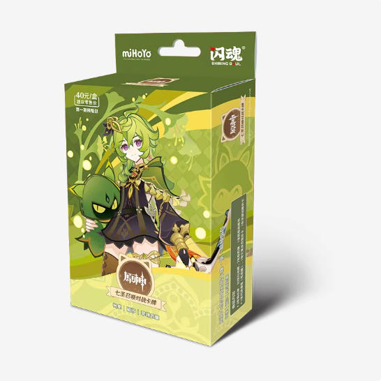 Genuine Genshin Impact Seven Sacred Summons Duel Game Card Volume 4 Booster Pack Anime Character Collection Card Kids Toys Gifts