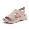 Platform Wedge Knit Sport Easy To Walk [Luzean] Women's Sandals, Sandals, Sandals, Comfortable, Soft, In, Outdoor, Travel, Pink, 25.0cm