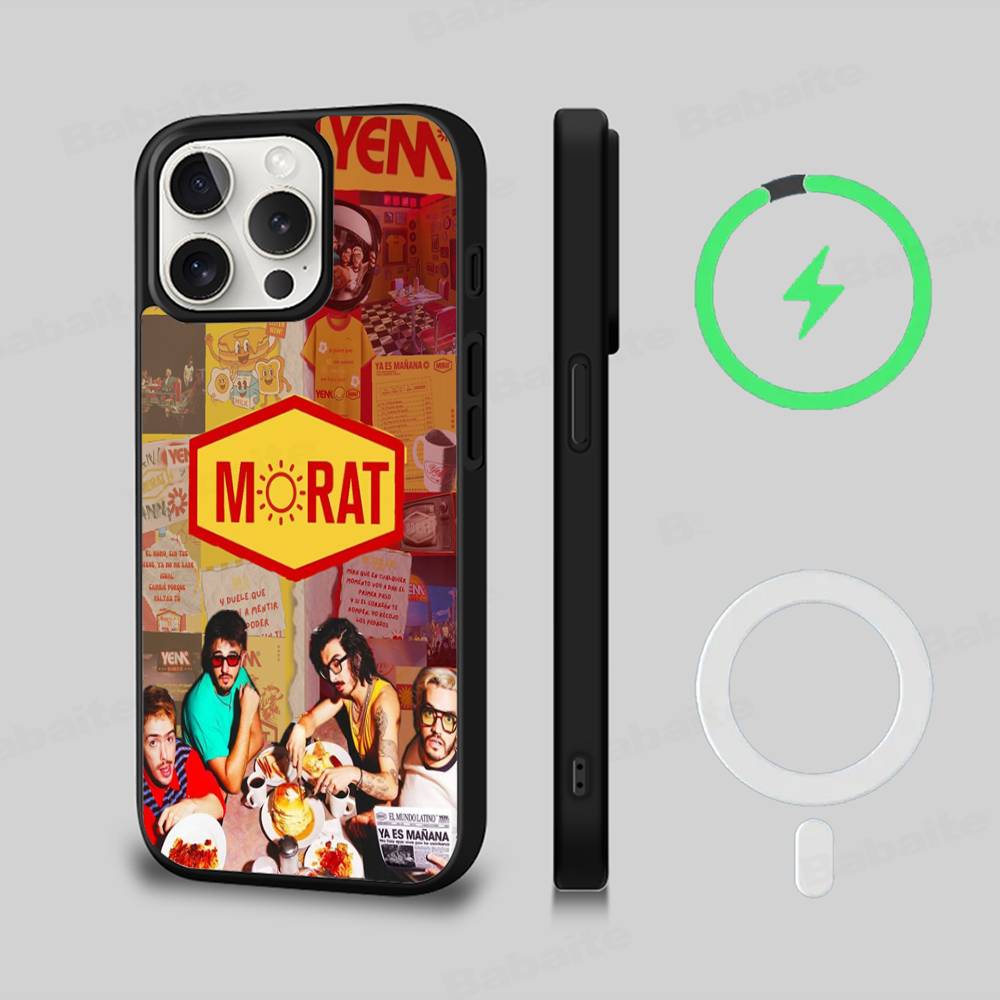 M-Morat Band For Magsafe Magnetic Case For IPhone 17 Air 16 15 14 13 12 11 Pro Max Plus Wireless Charging