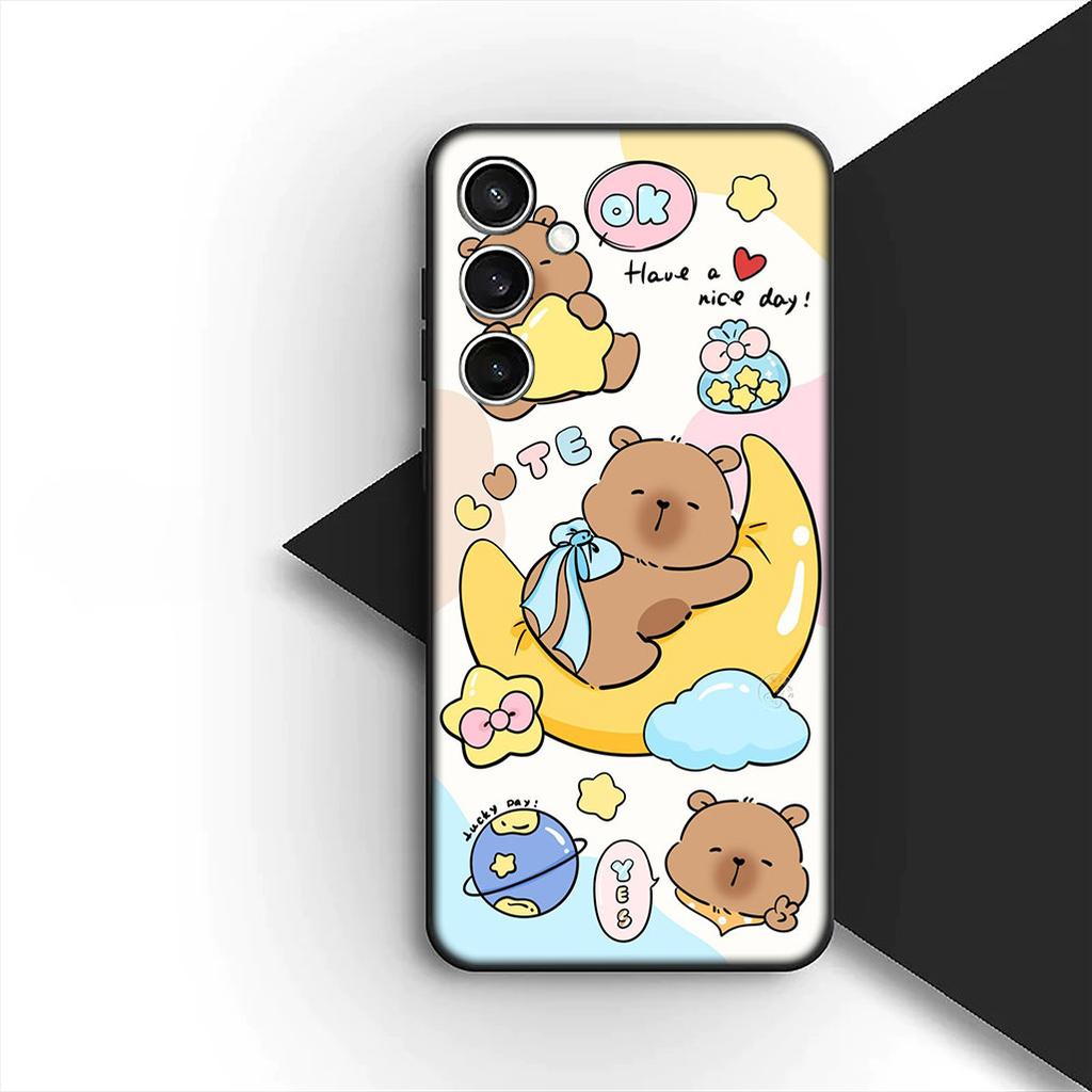 Anime Capybaras Phone Case for Samsung Galaxy S24 S25 S23 FE Ultra Plus S7 Edge S25+ S23+ A56 5G Protective Cover