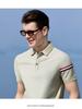 Breathable Bead Ground Tricolor Jovo Fashion Elegant American Retro Polo Shirt