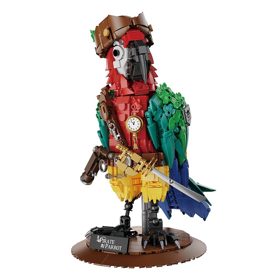 Kreativní Ostrovní Papoušek Malé Částice Stavebnice Zvířata Model Montážní Hračky Pro Děti Vánoční Narozeninové Dárky Dekorace