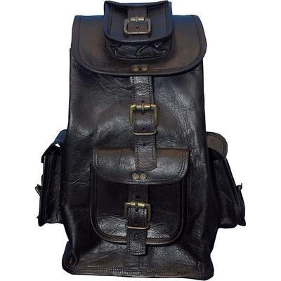 20X10X10 zoll leder herren rucksack tasche laptop tasche aktentasche schwarz Vintage