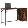 VidaXL Bureau d'ordinateur chêne fumé 131x48x75 cm bois d’ingénierie 836220