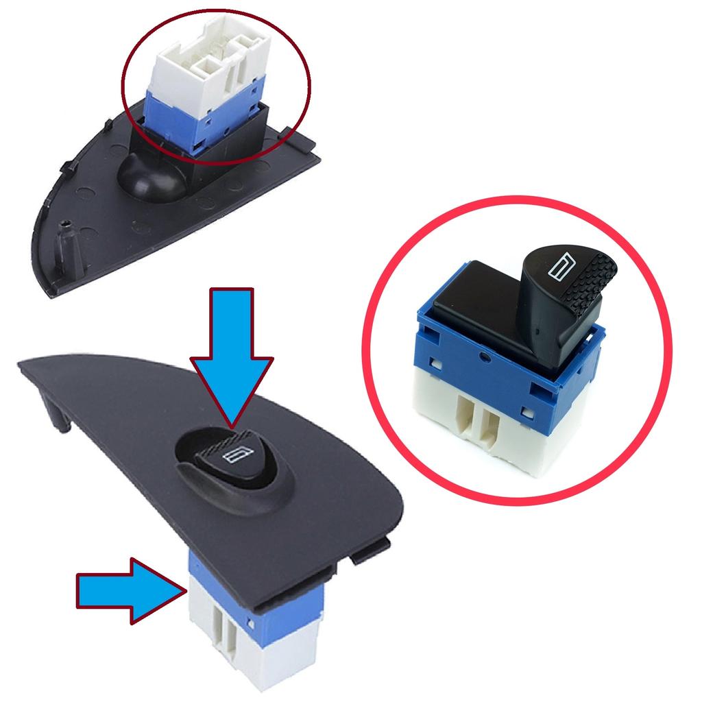 BDP115 Power Window Switch Button 6 Pin Front Right Door Blue 98809719 for Siena Fiat Albea Palio Strada