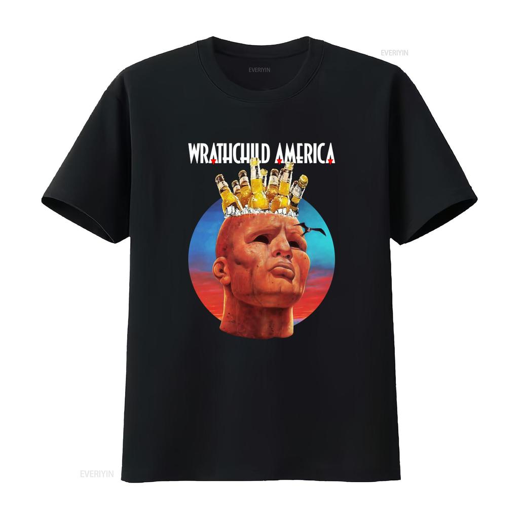 Wrathchild Amerika Tour T-Shirt Ich bin nicht betrunken, ich trinke nur Print Herren vintage gewaschen homme streetwear Dehnbar