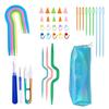 Crochet Hook Kits Knitting Needle Weaving Sewing Tool Clip Marker Set for Women