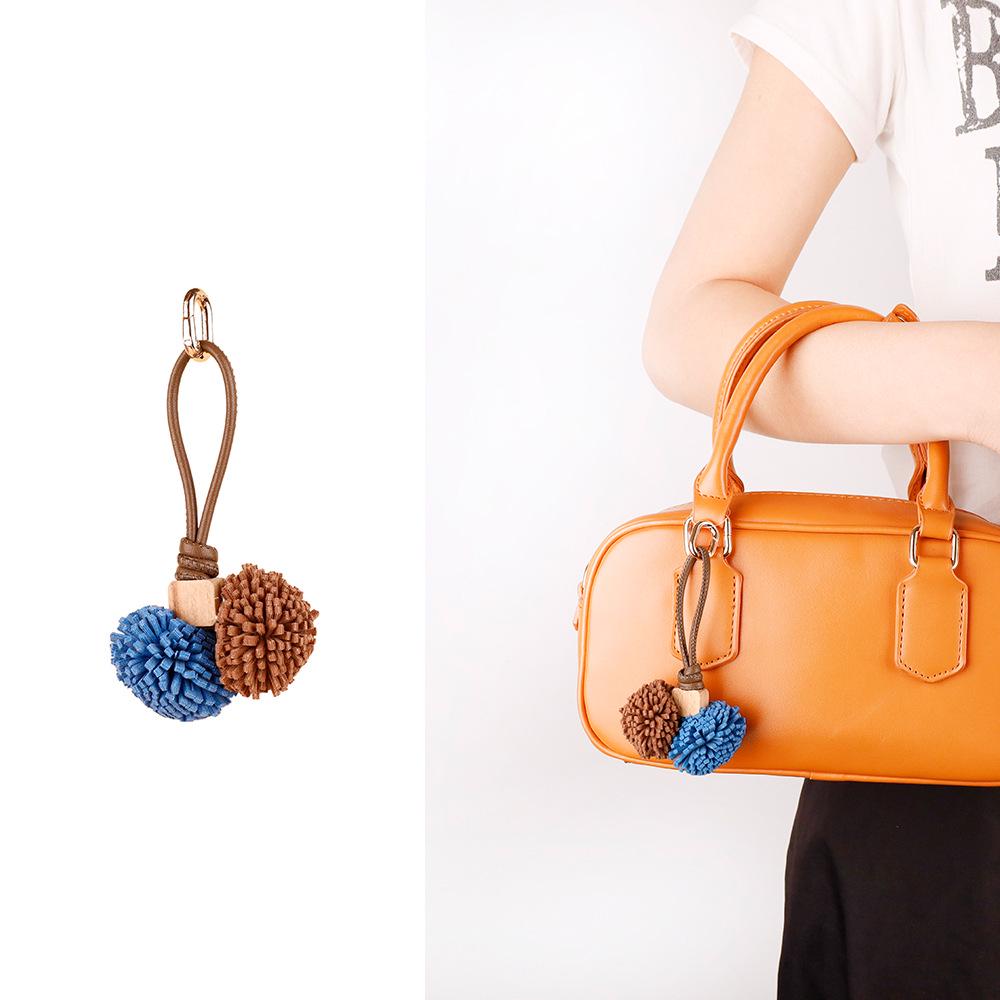Zhang Yuanying Bayberry Ball Charm - Handmade Woven Bag and Shoe Ornament Keychain
