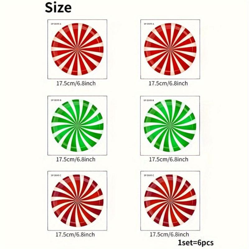 Christmas Floor Sticker, Colorful Candy Pattern Self-Adhesive Wall Stickers, Home Decoration, Removable Wall Decor Decals, Decor