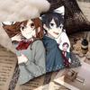 Japanese Classic Anime Horimiya Vintage Pillow Case Fashion Square Pillowcase Bedroom Sofa Room Ins Decoration Leisure