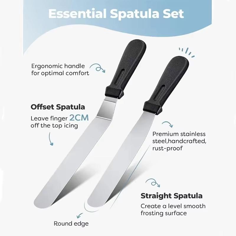 Cake Making Tools Kit For Decorating Include Plastic Rotating Cake Turntable Icing Smoother/Spatula DIY Cake Decorating Set Tool