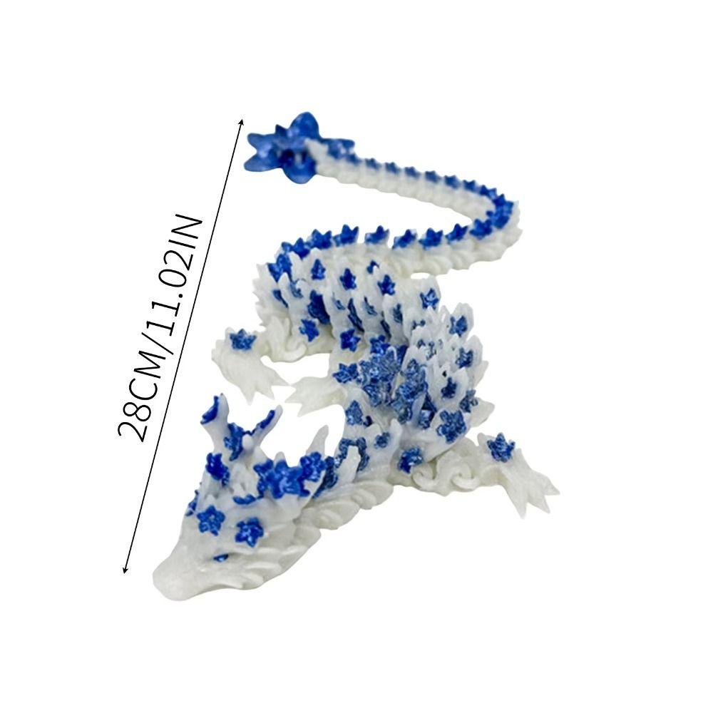 Desktop Decoration 3D Printed Dragon Articulated Luminous Chinese Loong  Home Decor
