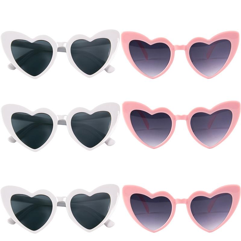 6/8pairs Vintage Heart Shaped Sunglasses Bachelorette Bride Bridesmaid glasses Wedding Bridal Shower Decor woman Hen party gifts 5
